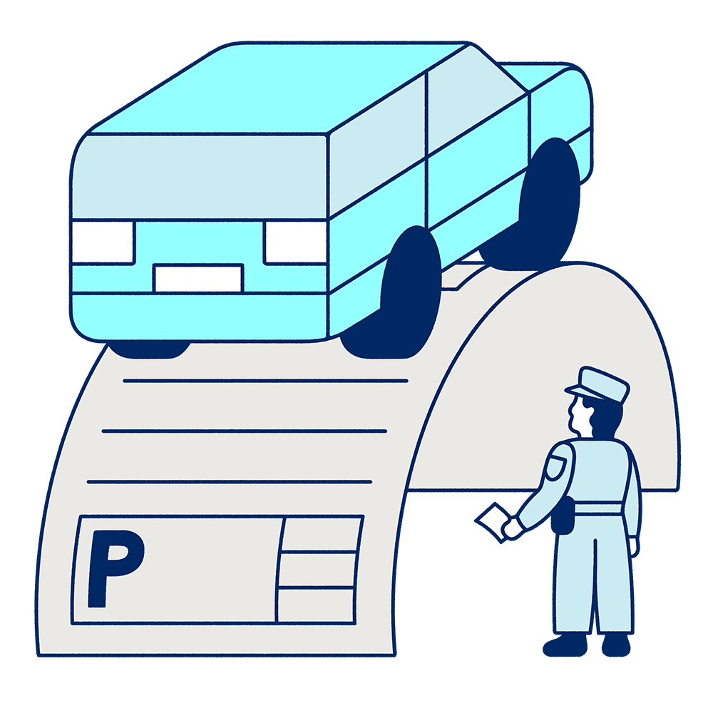 Car with money savings illustration